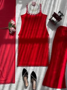 Salwar Kameez de Diseño Moderno, Tela Georgette India-Pakistaní, con Trabajo de Espejos Real, Tradicional, de Secado Rápido, Último Modelo Exclusivo para Mujer - Product Image 2