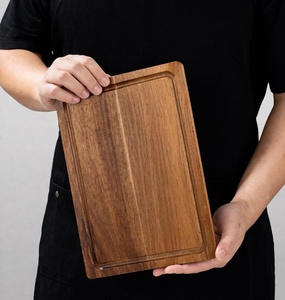 Planche à découper rectangulaire en bambou avec poignée, planche à découper en bois naturel, planche à découper en bois d'acacia, bloc de cuisine en acacia naturel - Product Image 6