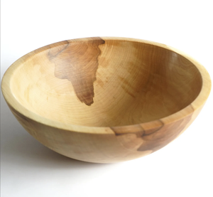 Bol à salade en bois fait main, design minimaliste pour usage domestique, bols artisanaux en bois non traité - Product Image 2