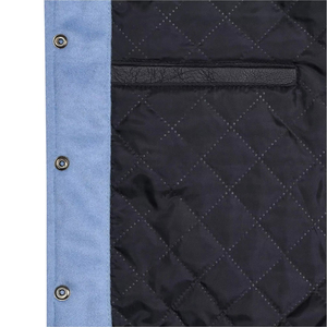 Chaqueta Bomber Universitaria de Lana Personalizada para Hombre, Estilo Casual, con Logotipo Frontal, para Invierno, con Mangas de Cuero - Product Image 5