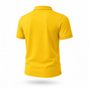 Polo jaune personnalisé en gros |   Polo d'entreprise en polyester OEM ODM |   Polo de golf avec logo brodé pour le travail - Product Image 3