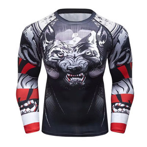 Camiseta de Compresión Deportiva Personalizada para Hombre, de Secado Rápido, Transpirable, Tejido Satinado, Cuello Mao, 100% Poliéster - Product Image 1
