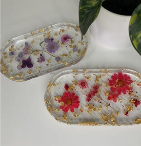 Bandeja decorativa de resina de alta calidad con bandeja de resina real - Product Image 2