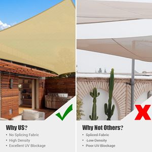 Tenda Parasole Rettangolare Beige 13 X 10 - Elegante Prodotto per Esterni - Product Image 6