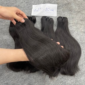 Extensiones de Cabello Natural Liso de Alta Calidad, Tejidas a Máquina, 12 Pulgadas, Colores Naturales, Precio al por Mayor - Product Image 2