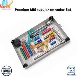 Kit chirurgical tubulaire radiolucent pour chirurgie de la colonne vertébrale à intervention minimale invasive (MIS) OMI-SPI-21 en acier inoxydable - Product Image 3