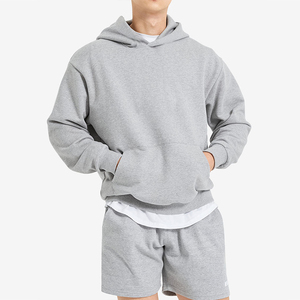 Sweat à capuche ample en coton molletonné pour homme, coupe décontractée, longueur standard - Product Image 3