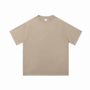 Prime Quality Custom <b>Logo</b> Heavyweight Knitted Round Neck T-shirts 100% Cotton Men 300 Grams Oversized Boxy Blank Men Shirts - Product Image 5