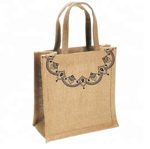 Sac cadeau de jute de Noël de mariage promotionnel en vogue sac cadeau en toile de jute écologique avec logo personnalisé - Product Image 1