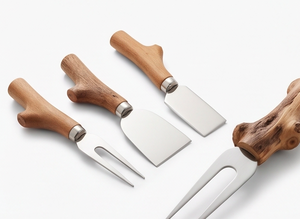 Cheese Spreader Cutter In Stainless Steel With Stylish Wooden Handle Perfect <b>For</b> Elegant Dining Weddings And Party Tableware - Product Image 3