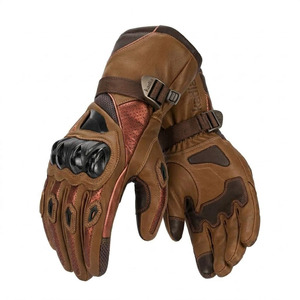 Gants de moto en cuir personnalisés KADIA, paume antidérapante, protection rigide, équipement de course sur route, gants en cuir OEM/ODM - Product Image 2