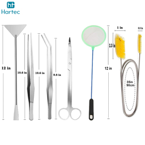 Kit de Herramientas de Acero Inoxidable para Acuarios, Tijeras para Recortar Plantas Acuáticas, Pinzas, Espátula, Juego de Limpieza para Peceras - Product Image 2