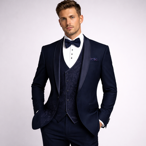 Traje Formal de Algodón Slim Fit para Hombre |   Conjunto de Traje Profesional de Dos Piezas de Lujo |   Traje Elegante y Transpirable para Oficina - Product Image 3