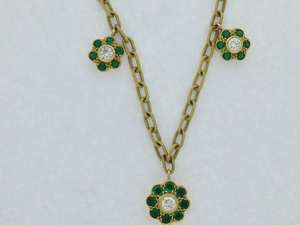 Collar de Esmeralda Natural, Plata de Ley 925, Chapado en Oro de 14Kt, Joyería Fina con Piedras Preciosas para Mujer, Regalo - Product Image 4