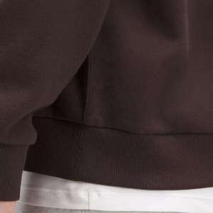 Men's Dark Brown <b>Quarter</b> <b>Zip</b> Fleece Pullover Sweatshirt Regular Fit Stand Collar Casual Knitted <b>Sweater</b> for Autumn - Product Image 6