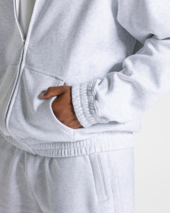 Sudadera con capucha de hombre gruesa de peso pesado con cremallera completa, estilo oversize streetwear, con bordado personalizado - Product Image 3