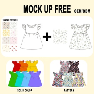 RTS可爱印花珍珠蝴蝶结女童牛奶丝休闲透气短袖Midi连衣裙儿童套装ODM风格精品 - Product Image 4