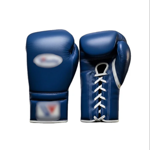 Professional Handmade Genuine Cowhide Leather Lace-Up Boxing Gloves | Breathable Lightweight | Competition Grade | Custom Logo - Product Image 2