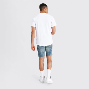 Shorts en jean robustes de créateur pour homme, style charpentier, personnalisables, service OEM, logo personnalisé, couleur unie, taille mi-haute, décontracté, respirant, pour l'été - Product Image 3