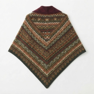 Châle d'hiver chaud et doux en acrylique tricoté, écharpe-couverture de luxe en cachemire pour femme, poncho à franges et pompons, vente directe d'usine - Product Image 3