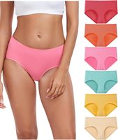 Braguitas de algodón suave para mujer, estilo hipster, transpirables, cómodas, flexibles, ajuste seguro, cobertura completa, tiro medio.