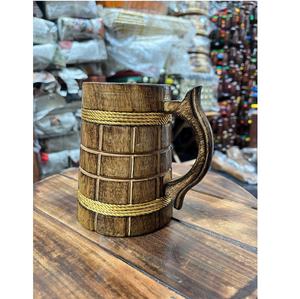 แก้วเบียร์ทำจากไม้ไวกิ้งทำจากไม้ที่มีด้ามจับสินค้าขายดีทำจากไม้ - Product Image 2