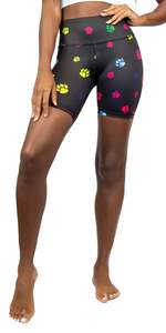 Shorts de sport pour femmes à taille basse élastique, en coton et élasthanne imprimé, tricotés, séchage rapide, avec cordon de serrage et motif floral - Product Image 4