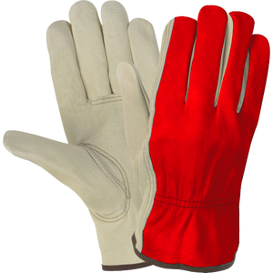 Gants de travail en cuir de vachette grainé haute performance, durables, respirants, polyvalents, pour l'hiver, confortables - Product Image 5