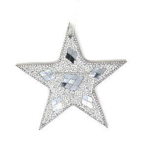 Adorno de decoración navideña de fábrica directa, forma de estrella de árbol de Navidad de diferentes formas de alta calidad con purpurina colorida - Product Image 6