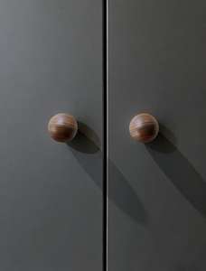 Handmade Solid Wood Furniture Knobs Minimal Scandinavian Cabinet Handle <b>Rustic</b> Round Wooden Drawer Pull Elegant Natural Wood - Product Image 1