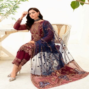 Luxe Ramsha Vol M-9 Brodé Lehnga Choli Pakistanais Robe De Mariée Organza Collection Fête Porter Toute Vente Indien Pakistanais - Product Image 2