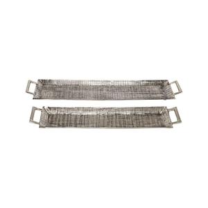 <b>Silver</b> <b>Tray</b> Set Decorative Metal Dish For Fruits Snacks Display With handles Handmade Food Serving Decorative <b>Trays</b> For Events - Product Image 1