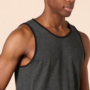 Débardeur de sport à col rond en coton respirant, personnalisé pour homme, idéal pour la musculation et la gym - Product Image 5