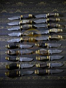 Lote de 20 Cuchillos de Caza Profesionales de Acero de Damasco Hechos a Mano de Alta Calidad con Mango de Cuerno de Carnero, Servicio OEM Disponible, 3 Años de Garantía - Product Image 5