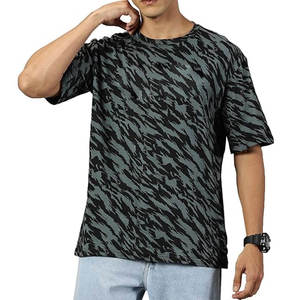 T-shirt pour homme de style oversize, imprimé sur mesure, 100% coton, tailles grandes - Product Image 1