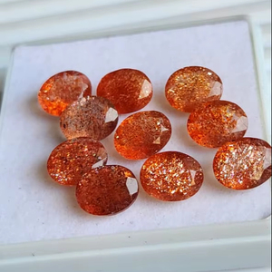 Pierre de soleil naturelle en vrac, vente en gros | Fournisseur en gros de pierres précieuses de qualité AAA+, ovales, 6x8 à 10x12 mm, pour la fabrication de bijoux. - Product Image 1