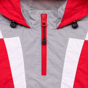 Top Embroidered Half-<b>Zip</b> Pullover Jacket Winter Baggy Style Football Windbreaker Jacket with Appliques OEM Service for USA Teams - Product Image 3