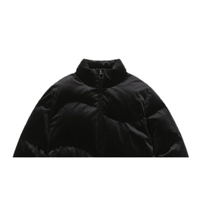 Waterproof Windproof Eco-Friendly Breathable Casual Winter Jacket Pockets Wholesale Custom OEM Printed <b>Fleece</b> Puffer Stand Men - Product Image 2