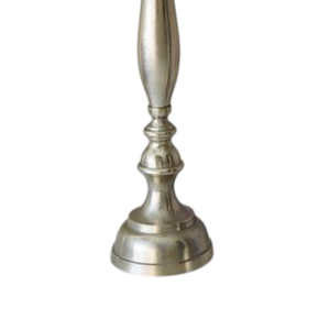 Porte-bougies en aluminium pour la décoration de la maison, couleur argent, support à bougies décoratif en fonte, grand modèle S/2, fait main, personnalisé - Product Image 5