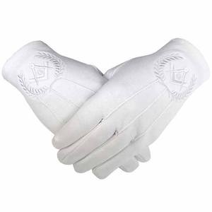 Gants maçonniques en coton sur mesure, conception OEM, marque privée, bonne qualité, gants d'uniforme de cérémonie - Product Image 3