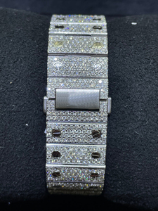 Reloj de Pulsera Hecho a Mano con Movimiento Automático, Totalmente Cubierto de Diamantes Moissanite VVS, Plata de Ley 925, Regalo para Hombres y Mujeres - Product Image 3