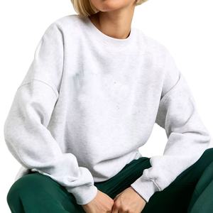 Sudadera de cuello en V con hombros caídos Lisa personalizada para mujer, sudadera de algodón de lana de alta calidad, jersey de gran tamaño, Sudadera de cuello redondo - Product Image 1