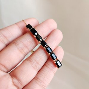 กำไลข้อมือแบล็คออนิกซ์ เงินแท้ 925 ชุบทอง 14K งานแฮนด์เมด เครื่องประดับอัญมณี ของขวัญสุดหรูสำหรับผู้หญิง - Product Image 2