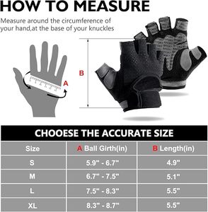 Gants d'entraînement pour le fitness, accessoires de sport élégants, demi-doigts, support de poignet, légers, respirants, fermeture à lacets - Product Image 6