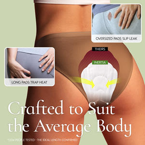 INERTIA Toallas Sanitarias Orgánicas - The Prism con Alas para Mujer, Absorbencia Regular y Súper Absorbente, 24 cm de Largo, Uso Diario (Paquete de 10) - Product Image 4