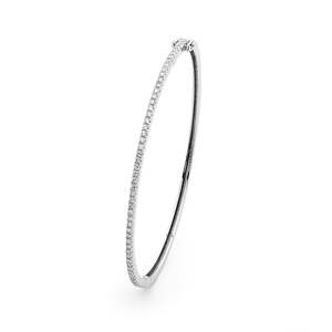 Brazalete de Diamantes Redondos Cultivados en Laboratorio, Media Eternidad, Oro Rosa Sólido de 14K, 18K, 22K, VVS, VS, SI, D a G, Joyería Fina de Lujo, OEM, ODM - Product Image 2