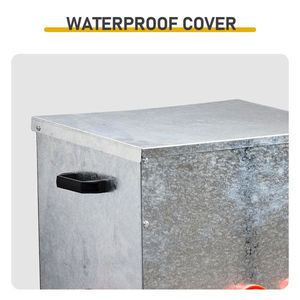 Comedero Automático para Pollos de Gran Capacidad, 5 Puertos, Comedero Metálico para Aves de Corral con Asas a Prueba de Roedores, Tapa Galvanizada, Comederos para Animales - Product Image 4