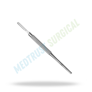 Round Scalpel Handle 16.5cm Neuro Spine Surgical Instrument Stainless Steel Blade <b>Holder</b> Surgical Use - Product Image 4