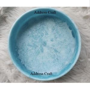 Bol à fruits en résine acrylique artisanal, vaisselle écologique, saladier unique à motif tourbillonnant, bol de service fait main pour la maison, l'hôtel et la restauration - Product Image 4