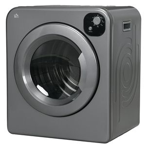 Sèche-linge électrique compact portable 1300W, tambour en acier inoxydable de 3,2 pieds cubes, chargement frontal, couleur gris, idéal pour les petits espaces - Product Image 1